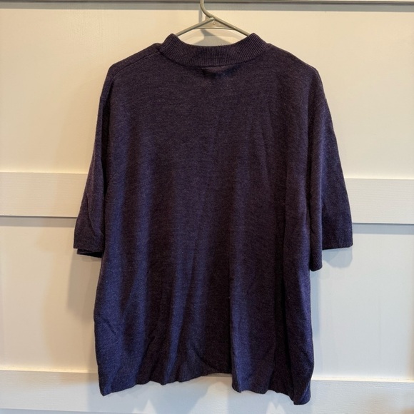Deep Purple Women's Classic Short Sleeve Sweater - Picture 6 of 6